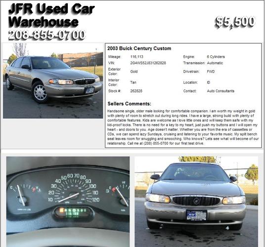2003 Buick Century Custom - Your Search Stops Here