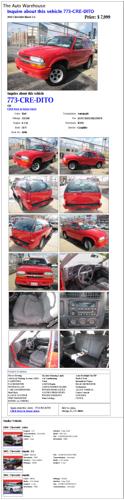 2003 chevrolet blazer ls 8096 suv