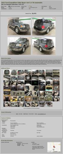 2003 Ford Expedition Eddy Bauer 4X4 5.4 V8 Automatic