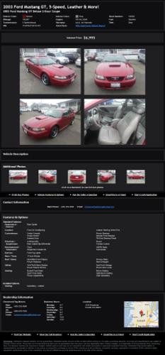 2003 Ford Mustang Gt 5-Speed Leather & More!