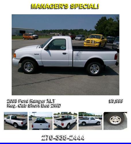2003 Ford Ranger XLT Reg. Cab Short Bed 2WD - You will be Amazed