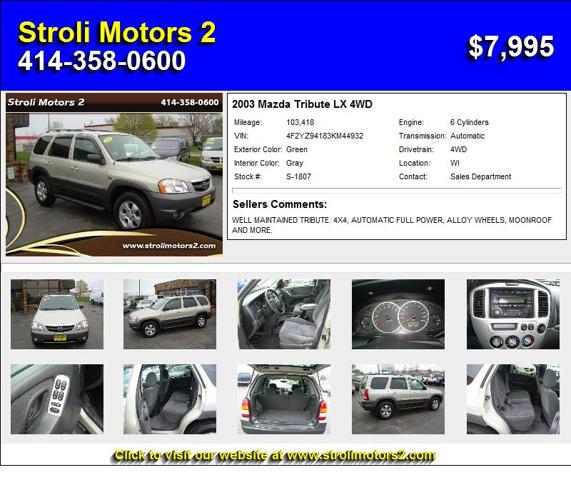 2003 Mazda Tribute LX 4WD - Stop Shopping and Buy Me