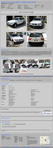 2004 Bmw X3 4D Sport Utility - 1 Owner Clean Carfax
