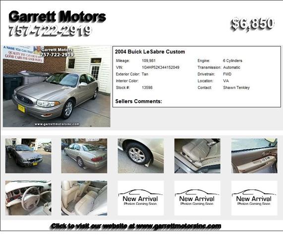 2004 Buick LeSabre Custom - Affordable Cars For Sale