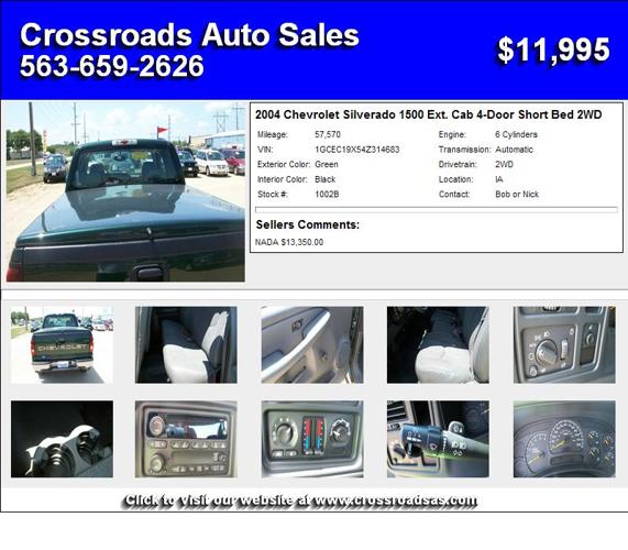 2004 Chevrolet Silverado 1500 Ext. Cab 4-Door Short Bed 2WD - Stop Looking and Buy Me