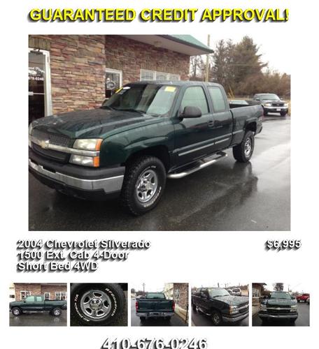 2004 Chevrolet Silverado 1500 Ext. Cab 4-Door Short Bed 4WD - Take me Home Today