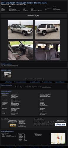 2004 Chevrolet Trailblazer 4X4 Ext 3Rd Row Seats!