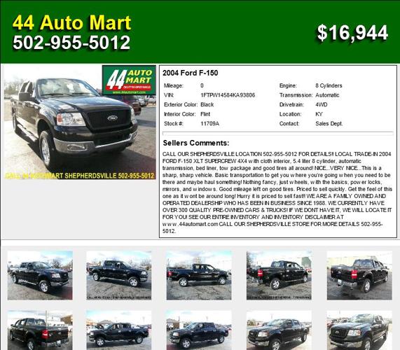 2004 Ford F-150 - Call to Schedule your Test Drive