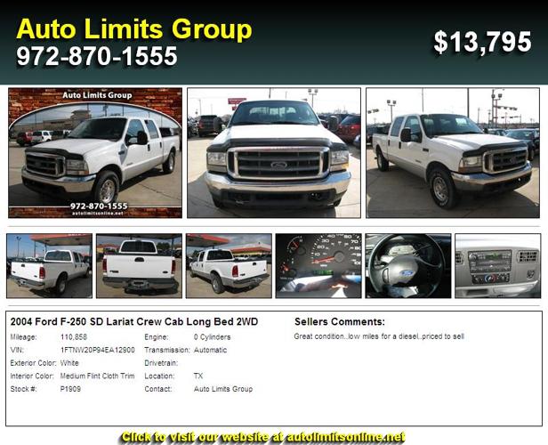 2004 Ford F-250 SD Lariat Crew Cab Long Bed 2WD - Used Cars 75061