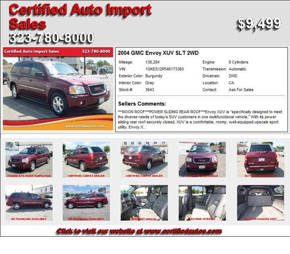 2004 GMC Envoy XUV SLT 2WD - Ready for a new Home