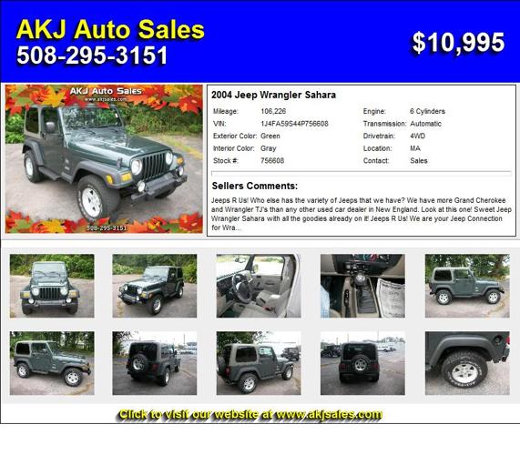 2004 Jeep Wrangler Sahara - No Need to continue Shopping