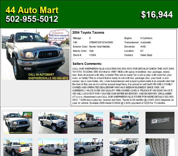 2004 Toyota Tacoma - Manager's Special