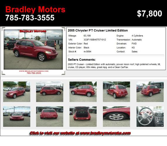 2005 Chrysler PT Cruiser Limited Edition - Must Sell