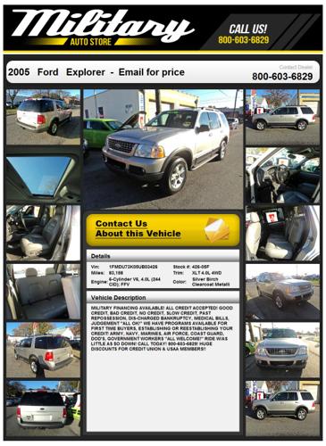 ?2005 Ford Explorer XLT 4WD w/3rd Row ? CREDIT UNION MEMBERS OK ?