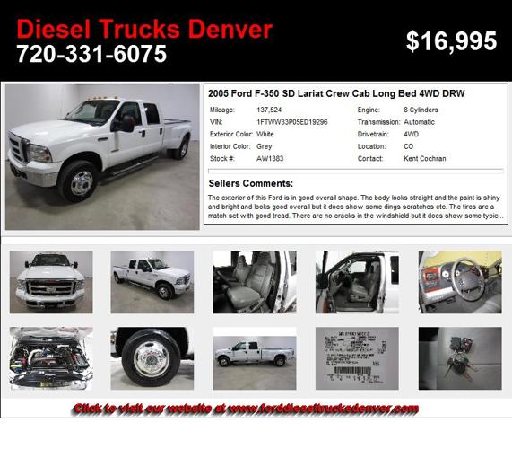 2005 Ford F-350 SD Lariat Crew Cab Long Bed 4WD DRW - Buy Me