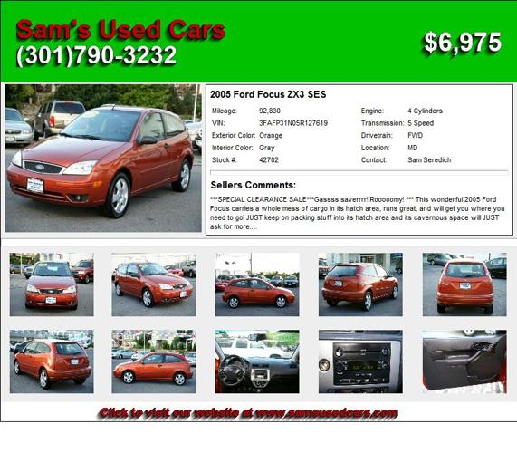 2005 Ford Focus ZX3 SES - You will be Amazed