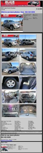 2005 jeep grand cherokee laredo 8084 silver