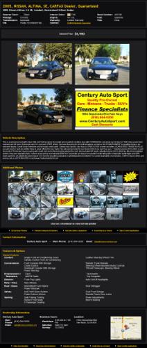 2005 Nissan Altima Se Carfax Dealer Guaranteed