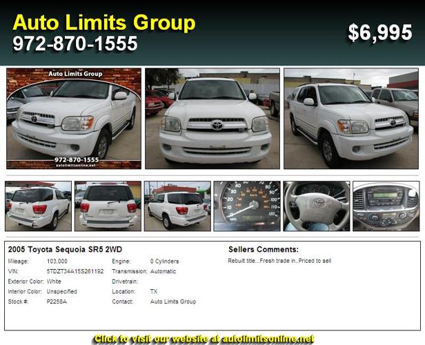 2005 Toyota Sequoia SR5 2WD - Used Car Lot 75061