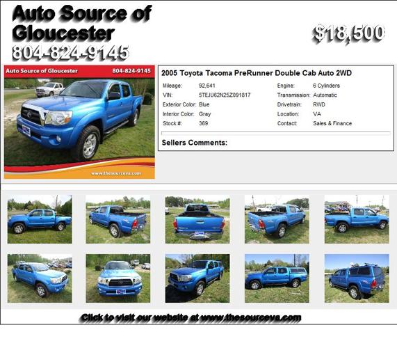 2005 Toyota Tacoma PreRunner Double Cab Auto 2WD - You will be Amazed