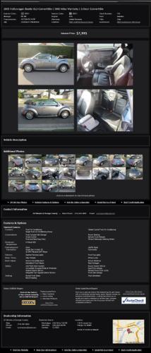 2005 Volkswagen Beetle-New Gls Convertible ( 3000 Miles Warranty )