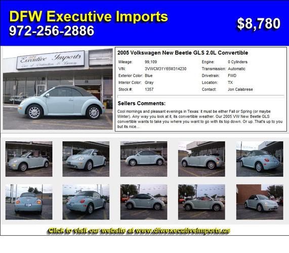 2005 Volkswagen New Beetle GLS 2.0L Convertible - Stop Looking and Buy Me