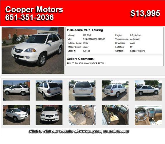 2006 Acura MDX Touring - Needs New Owner