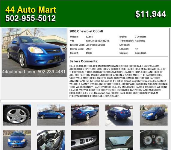 2006 Chevrolet Cobalt - Hurry In