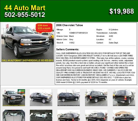 2006 Chevrolet Tahoe - Your Search is Over