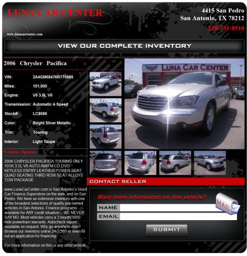 ***2006 Chrysler Pacifica Bright Silver Metallic V6***