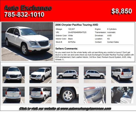 2006 Chrysler Pacifica Touring AWD - Must Liquidate