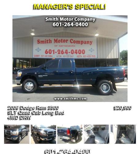 2006 Dodge Ram 3500 SLT Quad Cab Long Bed 4WD DRW - Take me Home Today