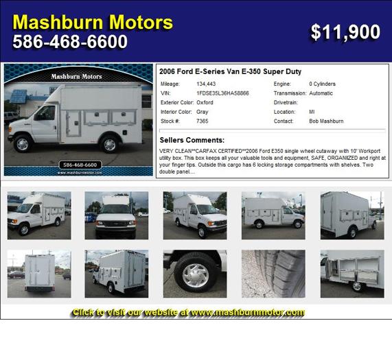 2006 Ford E-Series Van E-350 Super Duty - Manager's Special