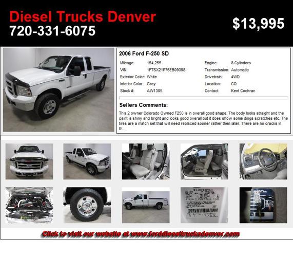 2006 Ford F-250 SD - Call to Schedule your Test Drive