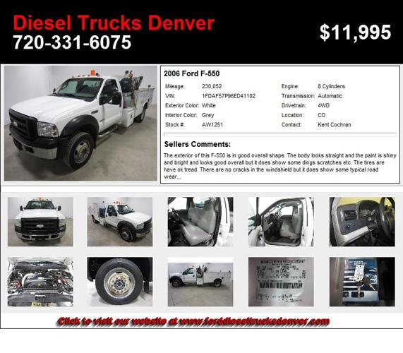 2006 Ford F-550 - Must Sell