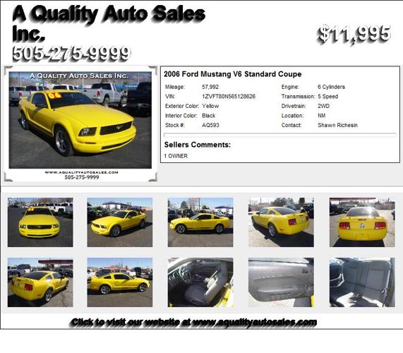 2006 Ford Mustang V6 Standard Coupe - New Home Needed