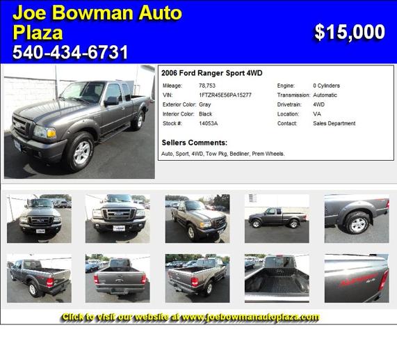 2006 Ford Ranger Sport 4WD - Priced to Move