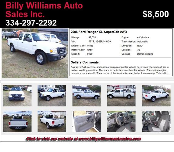 2006 Ford Ranger XL SuperCab 2WD - Call Now