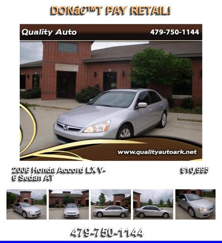 2006 Honda Accord LX V-6 Sedan AT - Call to Schedule your Test Drive