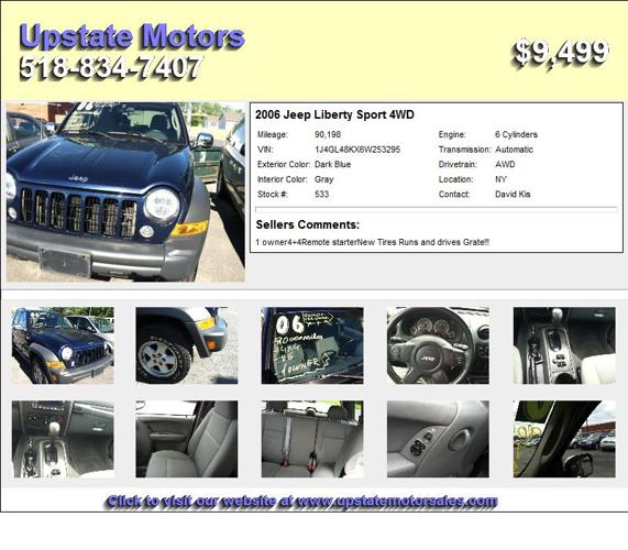2006 Jeep Liberty Sport 4WD - Affordable Cars For Sale