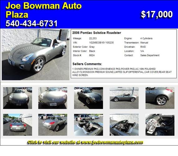 2006 Pontiac Solstice Roadster - No Need to continue Shopping