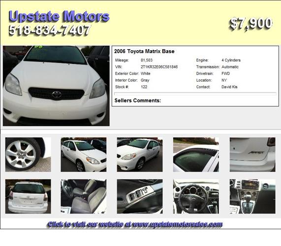 2006 Toyota Matrix Base - Cars For Sale