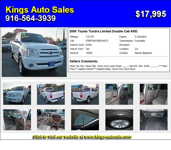 2006 Toyota Tundra Limited Double Cab 4WD - Stop Looking and Buy Me