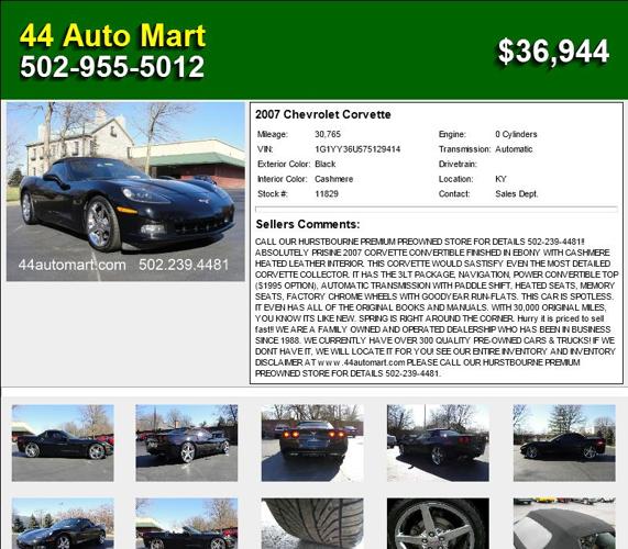 2007 Chevrolet Corvette - Needs New Owner