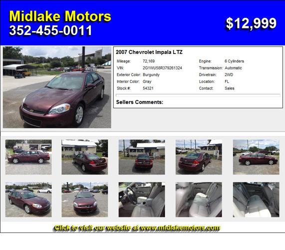 2007 Chevrolet Impala LTZ - You will be Satisfied