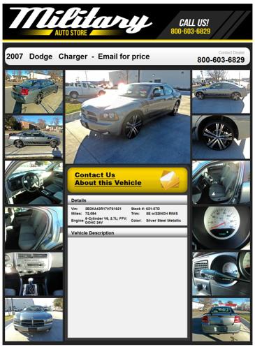 ?2007 Dodge Charger w/Black & Chrome 22s ? CLICK & GET FINANCED TODAY ?
