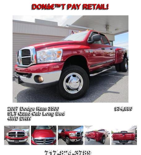 2007 Dodge Ram 3500 SLT Quad Cab Long Bed 4WD DRW - Stop Shopping and Buy Me