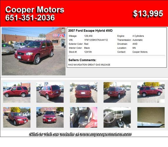 2007 Ford Escape Hybrid 4WD - Your Search Stops Here