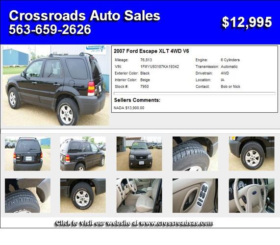 2007 Ford Escape XLT 4WD V6 - Call Now