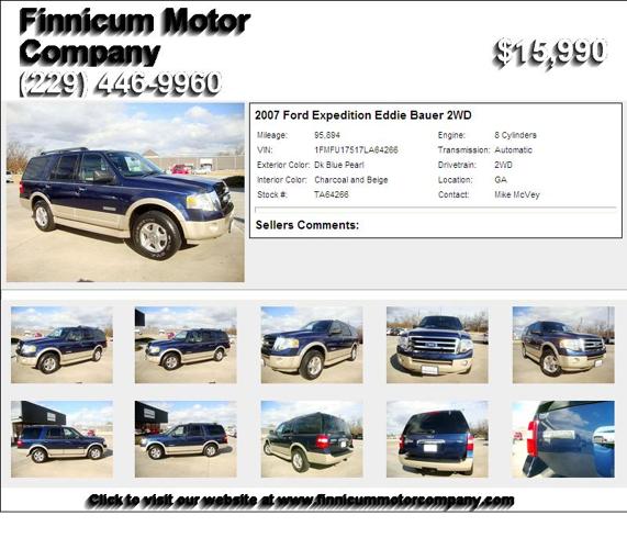 2007 Ford Expedition Eddie Bauer 2WD - Must Sell